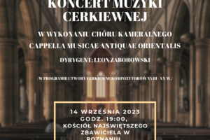 Zaproszenie na Koncert Muzyk Cerkiewnej